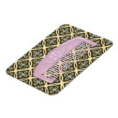 Lavender Comb over Chocolate Background Magneet (Linkerzijde)