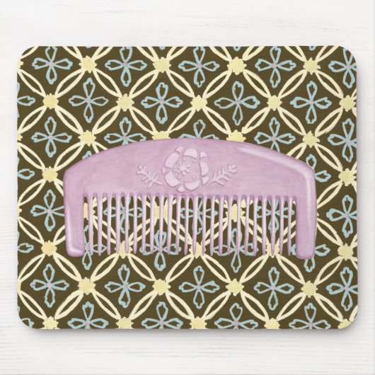 Lavender Comb over Chocolate Background Muismat (Voorkant)