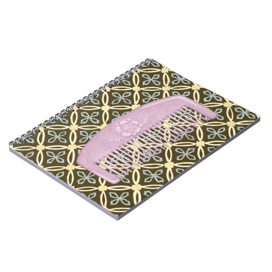 Lavender Comb over Chocolate Background Notitieboek (Linkerzijde)