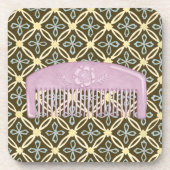 Lavender Comb over Chocolate Background Onderzetter (Voorkant)
