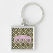 Lavender Comb over Chocolate Background Sleutelhanger (Voorkant)