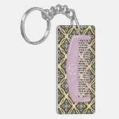 Lavender Comb over Chocolate Background Sleutelhanger (Voorkant Links)