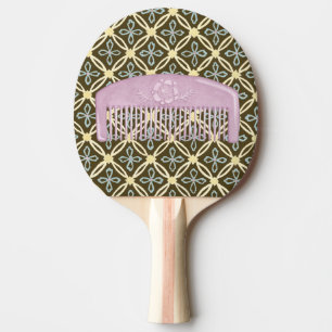 Lavender Comb over Chocolate Background Tafeltennisbatje