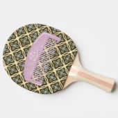 Lavender Comb over Chocolate Background Tafeltennisbatje (Zijkant)