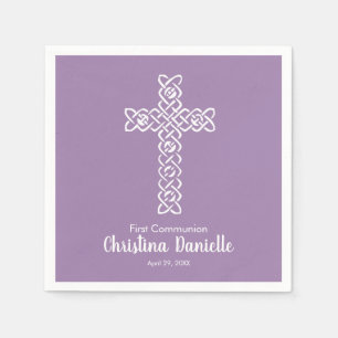 Lavender Communion Baptism Christening Servet
