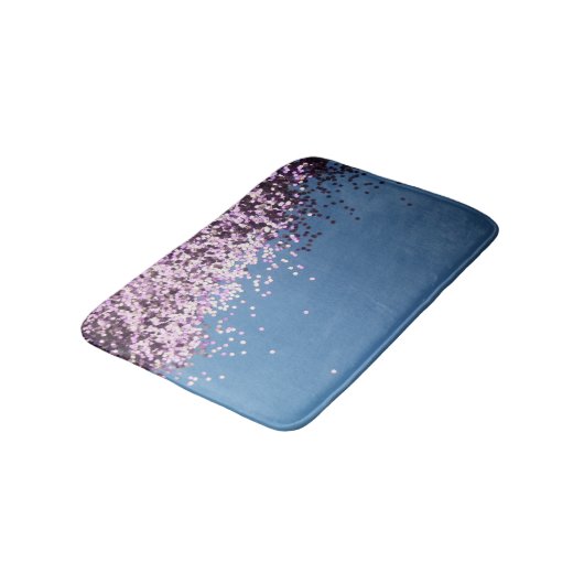 Lavender confetti blauw badmat (Gekanteld)