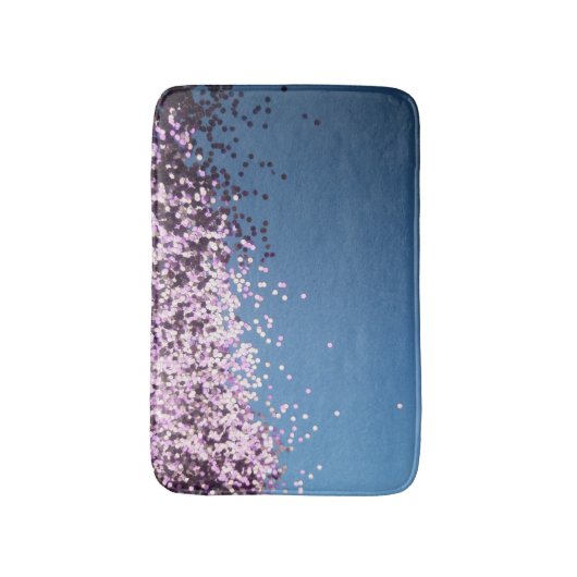 Lavender confetti blauw badmat (Voorkant Verticaal)