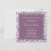Lavender Confetti Dinner Party Uitnodiging (Voorkant / Achterkant)
