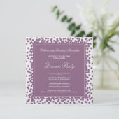 Lavender Confetti Dinner Party Uitnodiging (Staand voorkant)