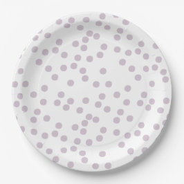 Lavender Confetti/Polkadots Papieren Bordje