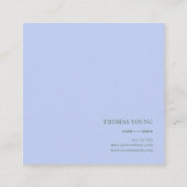 Lavender Coral Floral Meadow Square Frame Vierkante Visitekaartje (Achterkant)