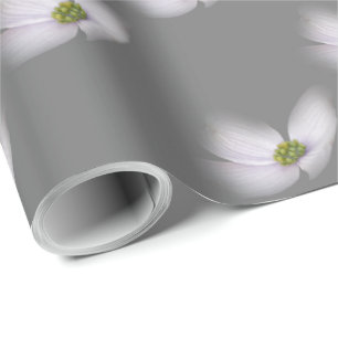 Lavender Cosmos flower op Grey Cadeaupapier