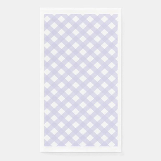 Lavender Country Style Gingham Pattern Napkins Servet (Voorkant)
