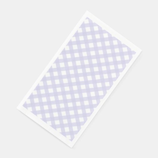 Lavender Country Style Gingham Pattern Napkins Servet (Hoek)
