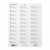 Lavender Cowboy Boot Address Label (Full Sheet)