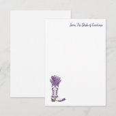 Lavender Cowboy Boot Card Bedankkaart (Voorkant / Achterkant)