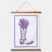 Lavender Cowboy Boot Hangend Wandkleed (Voorkant)