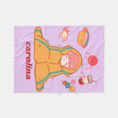 Lavender Cozy Blanket – personalised Custom Name  Fleece Deken (Voorkant (Horizontaal))