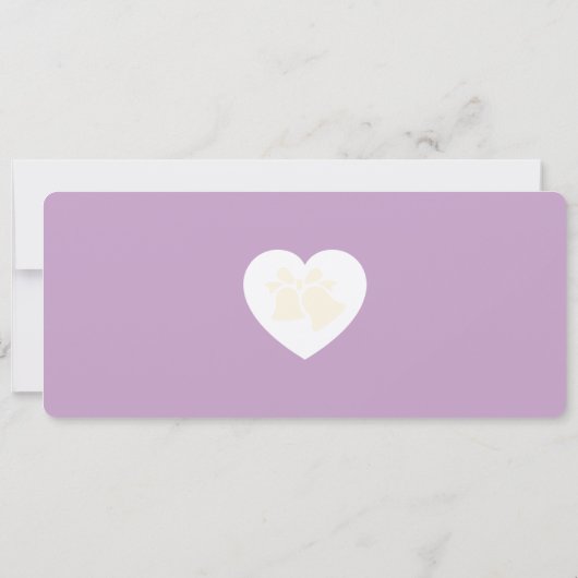 Lavender & Cream Boarding Pass Wedding Kaart (Achterkant)