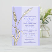 Lavender crème: tarwe in de openlucht kaart (Staand voorkant)