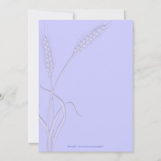 Lavender crème: tarwe in de openlucht kaart (Achterkant)