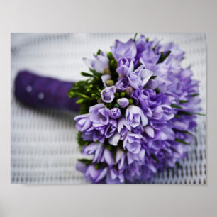Lavender Crocus Bridal Bouquet Poster