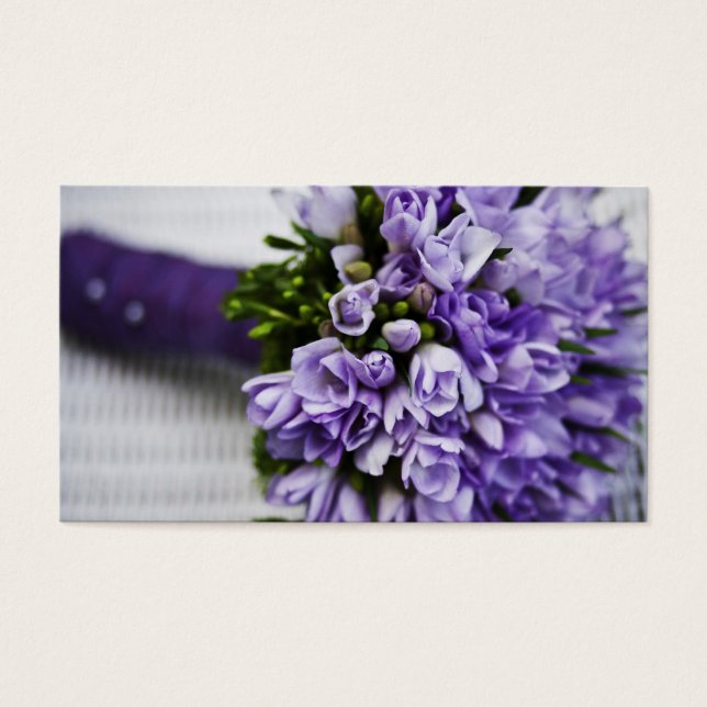 Lavender Crocus Bridal Bouquet Visitekaartjes (Voorkant)