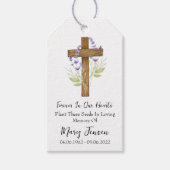 Lavender Cross Memorial Funeral Seed Packet Cadeaulabel (Voorkant)