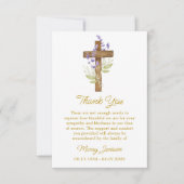 Lavender Cross Sympathy Thank You Card Bedankkaart (Voorkant)