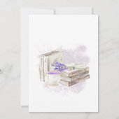 Lavender cup of thee, romantische theefeestdag kaart (Achterkant)