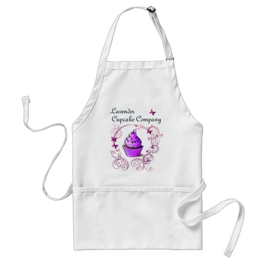 Lavender Cupcake Company Apron (aangepast) Standaard Schort (Voorkant)