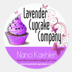 Lavender Cupcake Company Custom Ronde Sticker