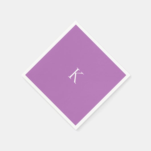 Lavender Custom Initiaal Cocktail Servet (Hoek)