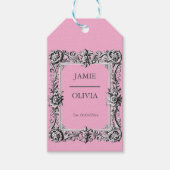 lavender Custom Victorian Scroll Frame  – wedding Cadeaulabel (Voorkant)