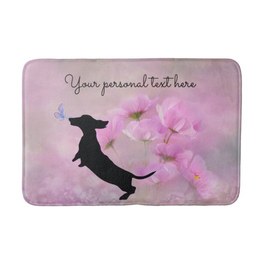 Lavender Dachshund Bath Mat (Voorkant)