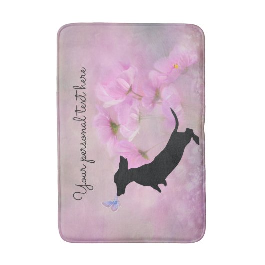 Lavender Dachshund Bath Mat (Voorkant Verticaal)
