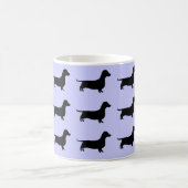 Lavender Dachshund Silhouette Mok (Center)
