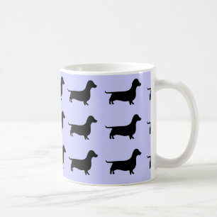 Lavender Dachshund Silhouette Mok
