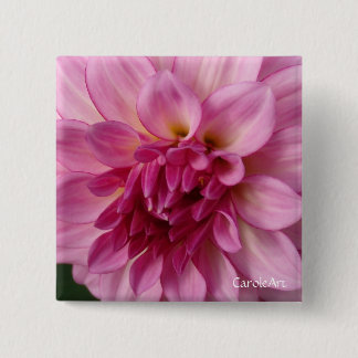 "Lavender Dahlia" Pin Vierkante Button 5,1 Cm
