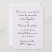 Lavender Daisies Bow & Ribbon Wedding Kaart (Achterkant)