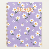 Lavender Daisy Floral Pattern Planner (Voorkant)