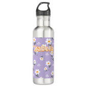 Lavender Daisy Floral Pattern  Waterfles (Voorkant)