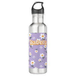 Lavender Daisy Floral Pattern  Waterfles