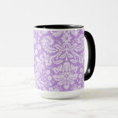 Lavender Damask;  Chalkboard uiterlijk Mok (Voorkant rechts)