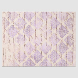 Lavender Damask met het schrijven ontkoppeling Tissuepapier