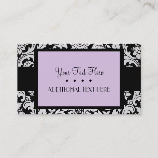 Lavender Damask Visitekaartje (Voorkant)
