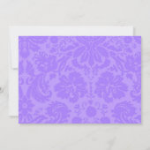Lavender Damask Wedding Invitations Kaart (Achterkant)