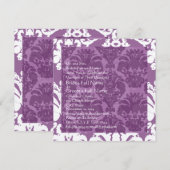 Lavender Damask Wedding Uitnodiging (Voorkant / Achterkant)