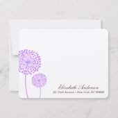 Lavender Dandelions Flat Note-kaarten Notitiekaartje (Voorkant)