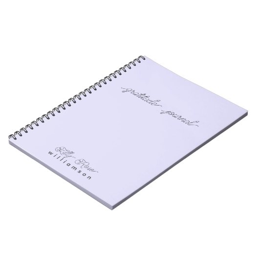 Lavender Dankbaarheid Journaal, Schattigee Script  Notitieboek (Linkerzijde)